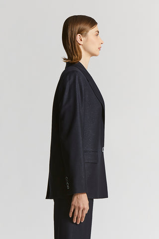 Lurex wool flannel blazer