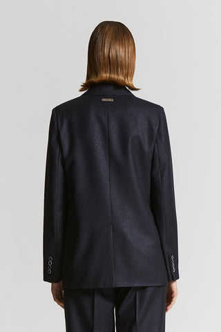 Lurex wool flannel blazer