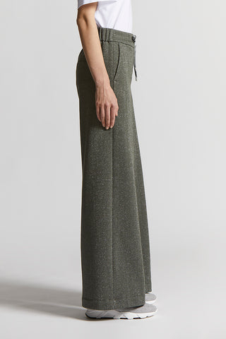 Lurex cotton fleece trousers