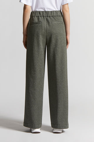 Lurex cotton fleece trousers