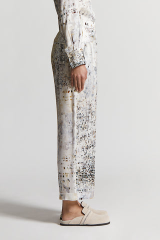 Viscose satin trousers