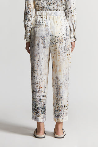 Viscose satin trousers