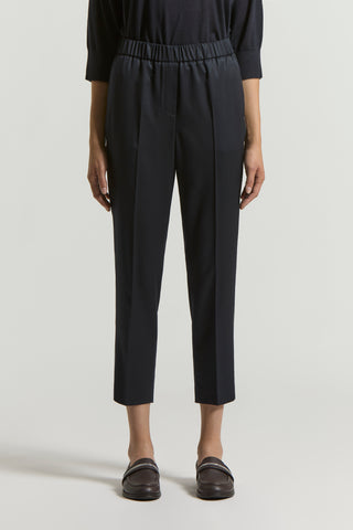 Pure wool gabardine trousers