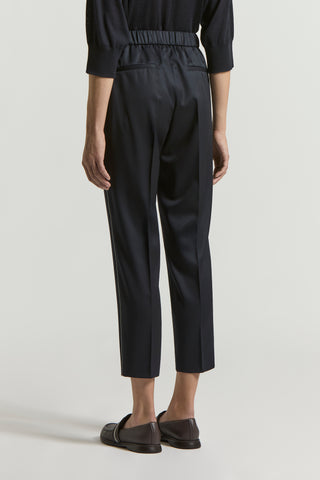Pure wool gabardine trousers