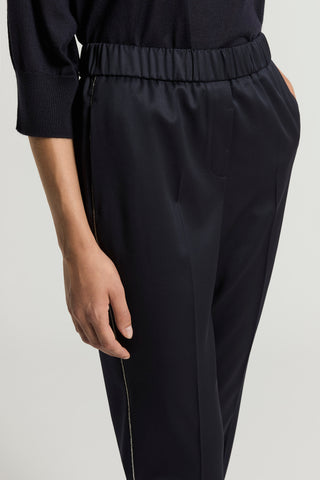 Pure wool gabardine trousers