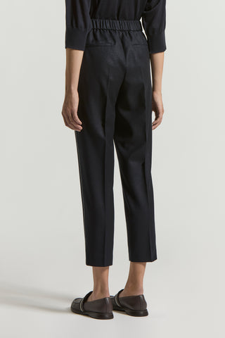 Lurex wool flannel trousers