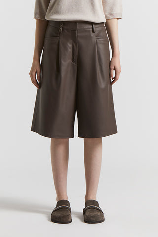Nappa lambskin bermuda shorts