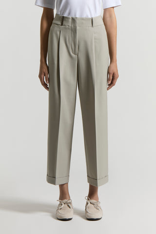 Wool gabardine trousers