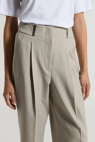 Wool gabardine trousers
