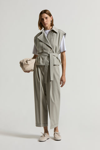 Wool gabardine trousers