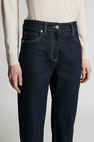 Washed stretch cotton jeans
