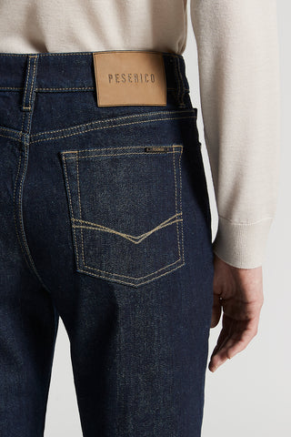 Washed stretch cotton jeans