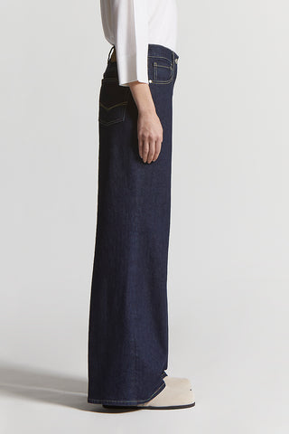 Washed stretch cotton jeans