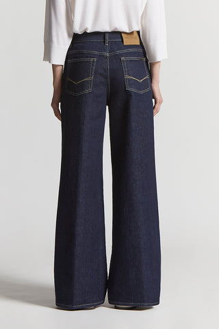Washed stretch cotton jeans