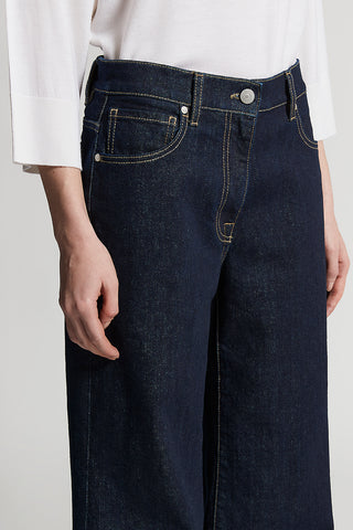 Washed stretch cotton jeans