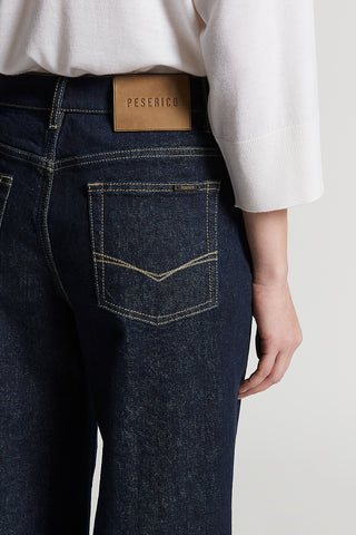 Washed stretch cotton jeans