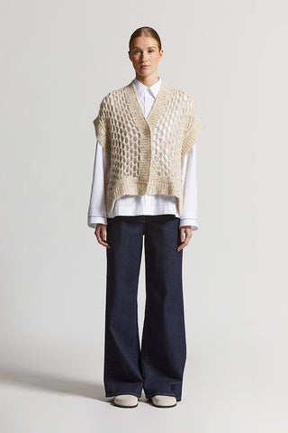 Washed stretch cotton jeans