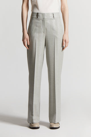 Wool-blend flannel trousers