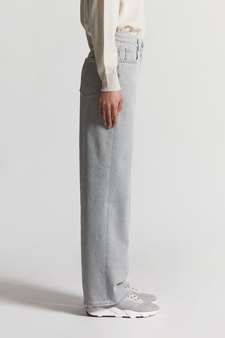 Grey stretch cotton jeans