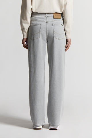 Grey stretch cotton jeans