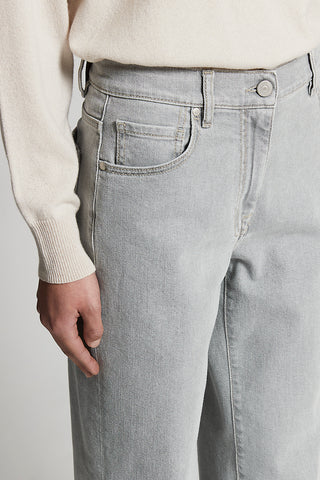 Grey stretch cotton jeans
