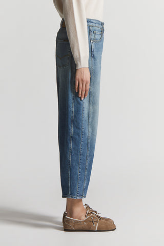 Washed stretch cotton jeans