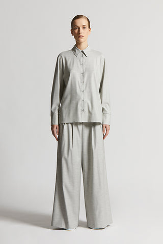 Stretch viscose wool shirt