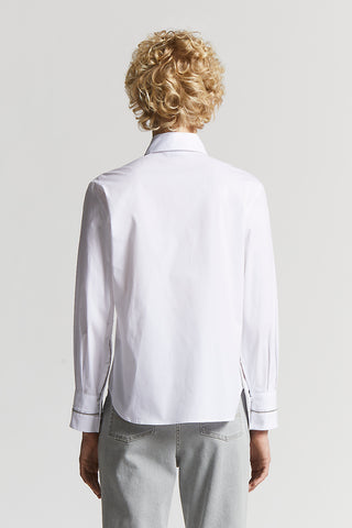 Stretch cotton poplin shirt
