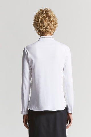 Stretch jersey cotton poplin shirt