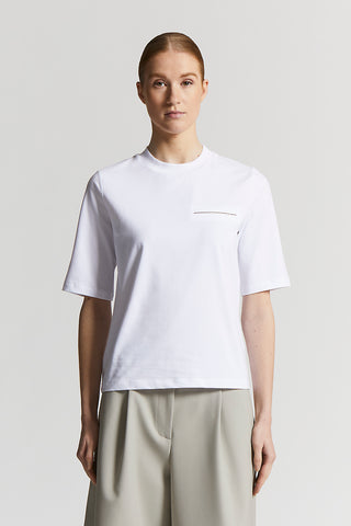 Stretch cotton jersey T-shirt