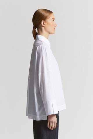 Stretch cotton poplin shirt