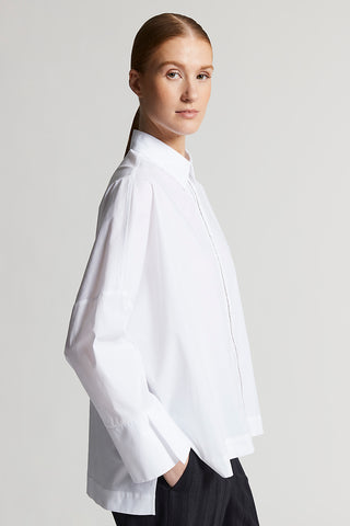 Stretch cotton poplin shirt