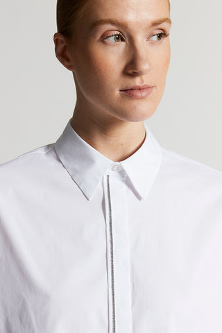 Stretch cotton poplin shirt