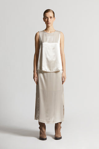 Shiny viscose satin top