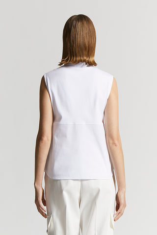 Cotton poplin and stretch jersey shirt