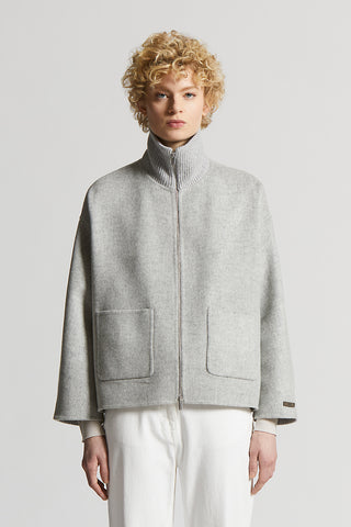 Double cashmere and wool cloth jacket