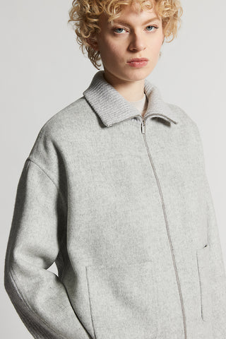 Double cashmere and wool cloth jacket