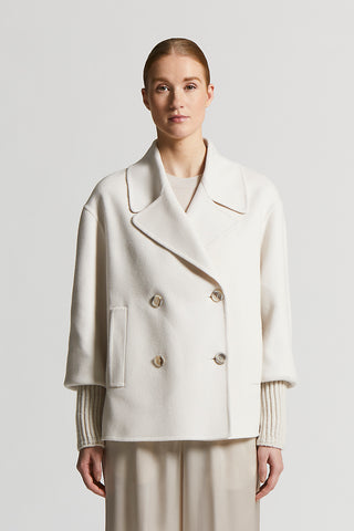 Double-breasted cashmere wool jacket