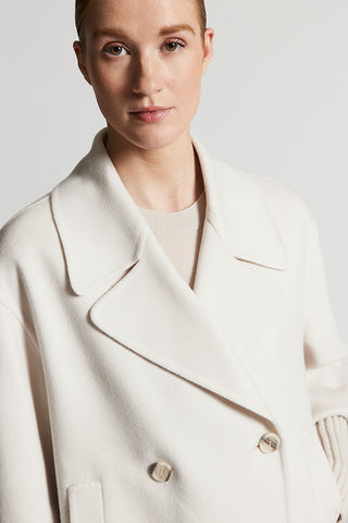 Double-breasted cashmere wool jacket