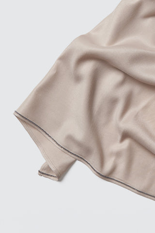 Stretch viscose and wool twill scarf