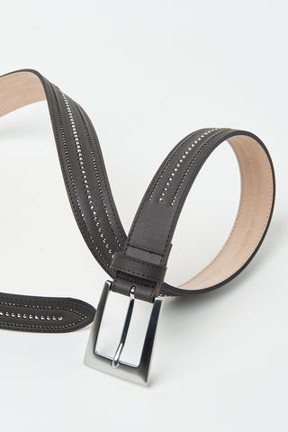 Leather belt with Punto Luce detailing