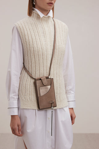 Genuine leather mobile phone bag