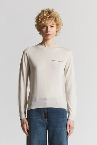 Cashmere and silk crew-neck sweater