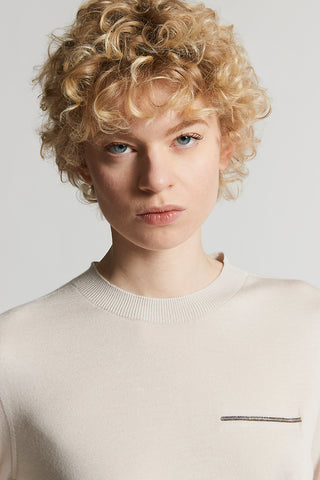 Cashmere and silk crew-neck sweater