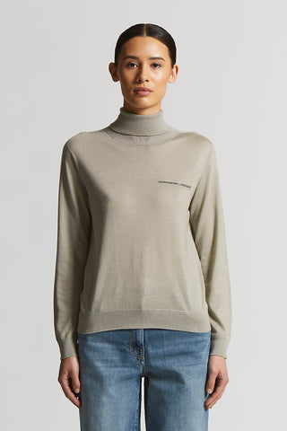 Cashmere and silk turtleneck sweater