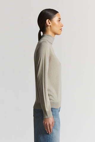 Cashmere and silk turtleneck sweater