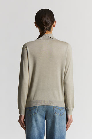 Cashmere and silk turtleneck sweater