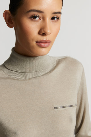 Cashmere and silk turtleneck sweater