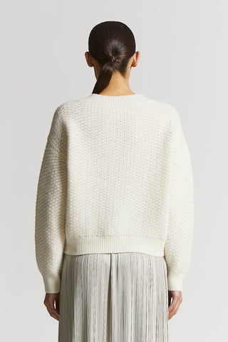 Lurex and blown alpaca sweater