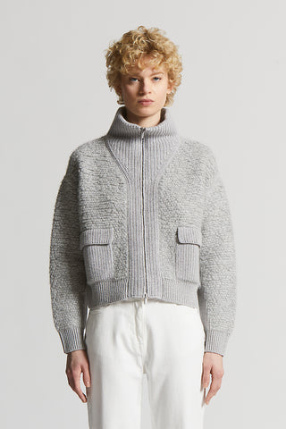 Alpaca, cashmere, silk and wool yarn sweater